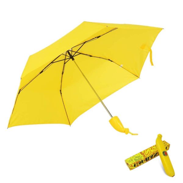 Banana Shaped Monsoon Umbrella Windproof Rainy Day Umbrella 