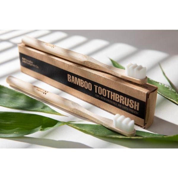 Smaller Footprint Bamboo Toothbrush with Super Soft Nano Bristle