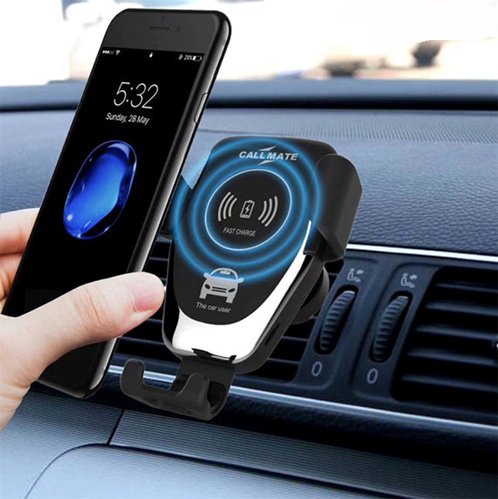 Qi Car Wireless Fast Charging with Intelligent Infrared Sensor Phone Holder