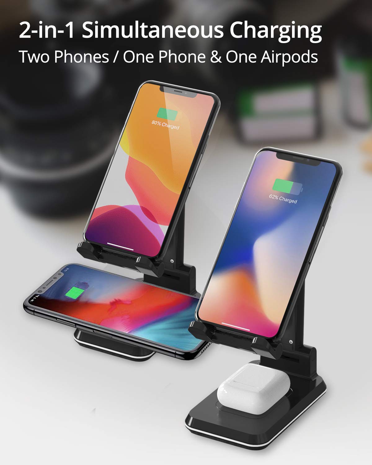 RAEGR Wireless Charging Stand Black