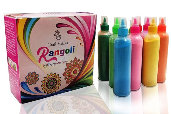 Rangoli Powder Bottles Set of 10