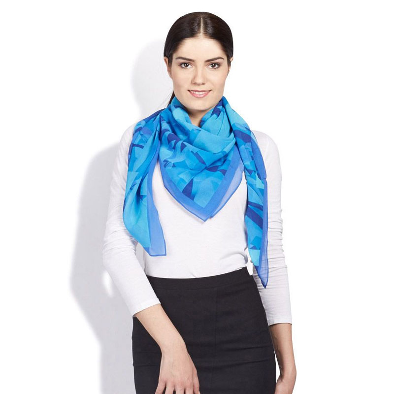 Satya Paul Blue Chiffon Scarves