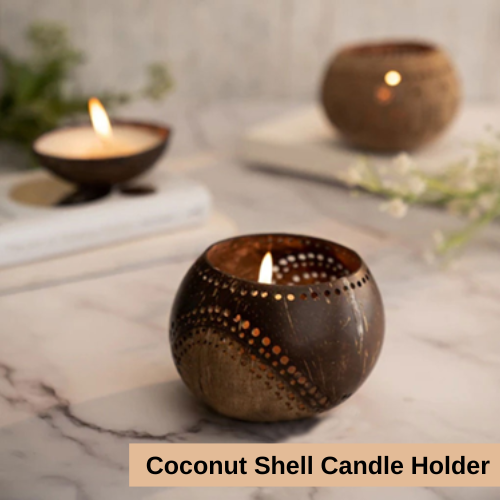 Coconut Shell Candle Holder 