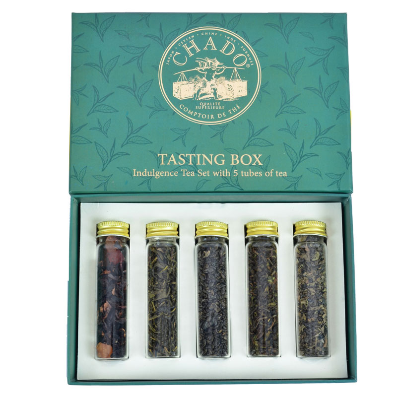 Tasting Box - Indulgence Tea Set with 5 Tubes of Tea