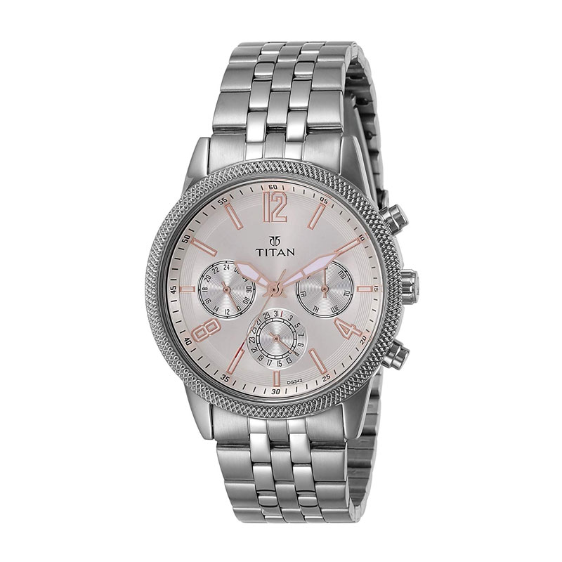 Titan Neo Analog Silver Dial Mens Watch