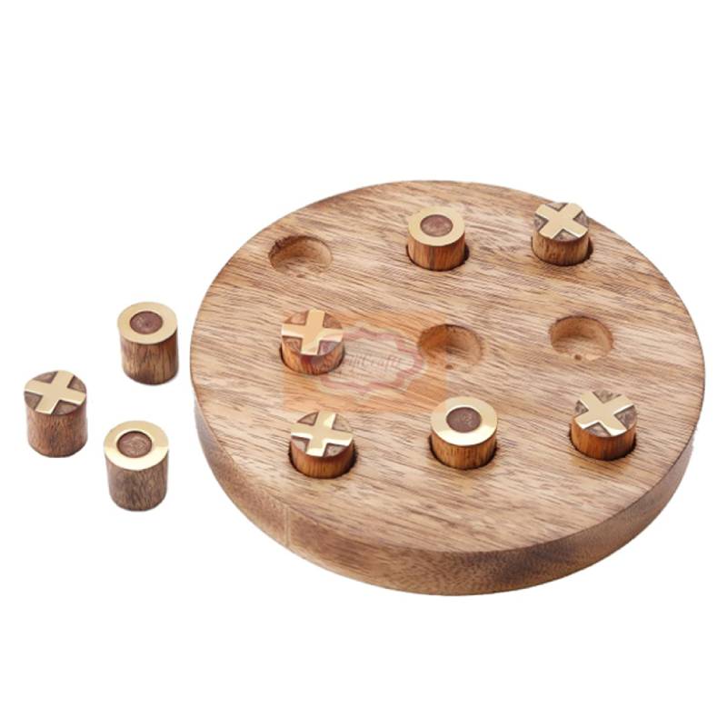 Wooden Tic Tac Toe Tik Tak Pedagogical Brain Teaser board Games