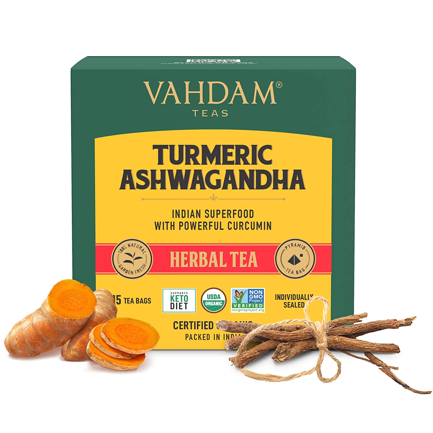 VAHDAM Organic Ashwagandha Herbal Tea