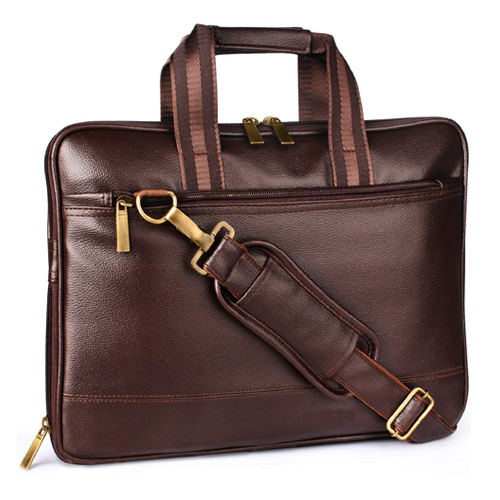 Vegan Leather Multi-Function Laptop Bag