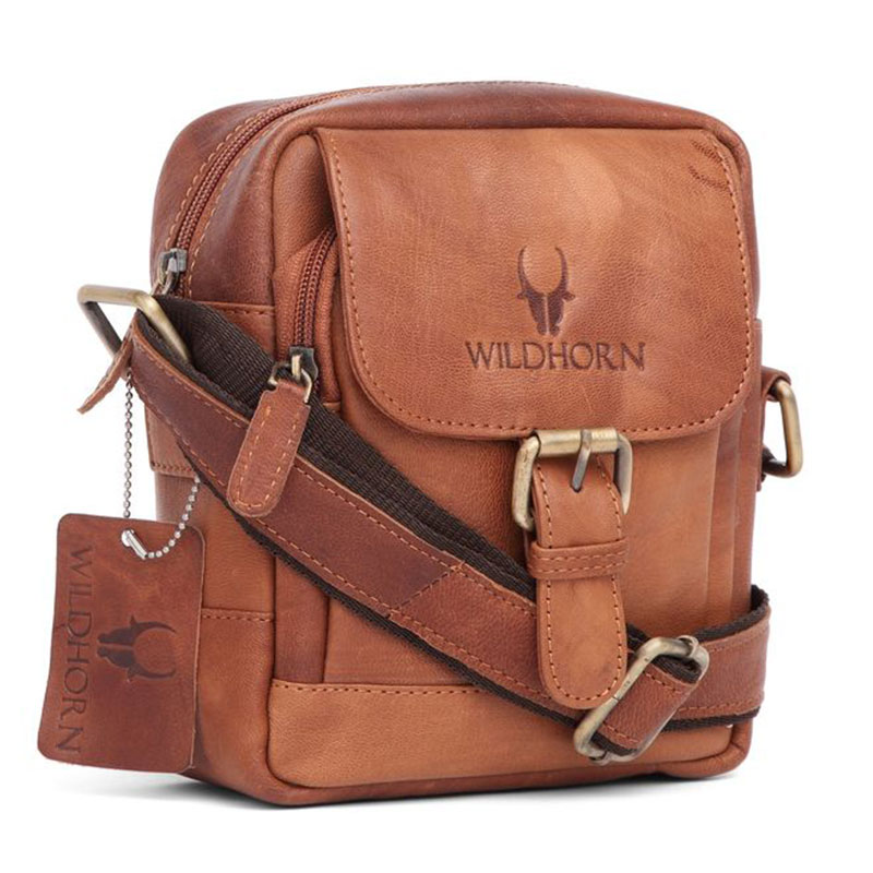 WildHorn Vintage Leather Messenger Bag