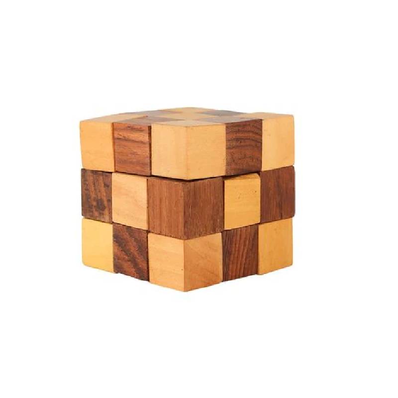 Wooden IQ Teaser Puzzle Adult Snake Cube Handmade