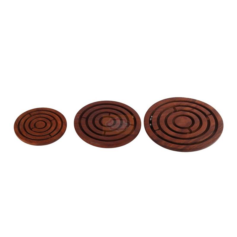 Wooden Labyrinth Board Game Ball in Maze Puzzle