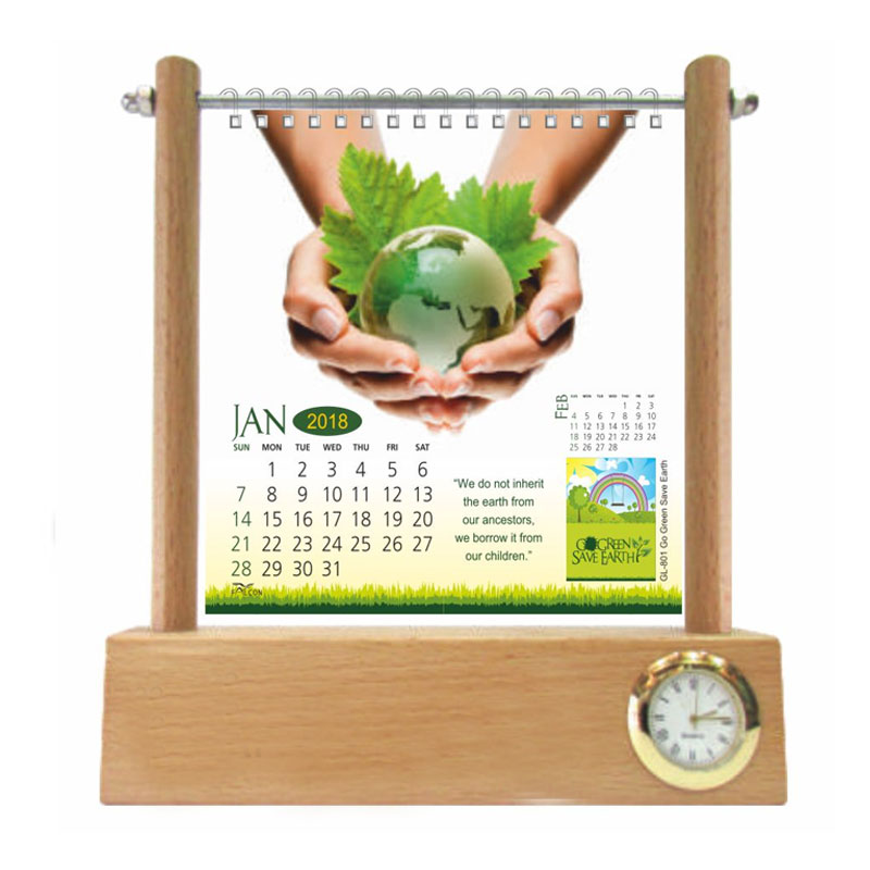 Wooden Table Calendar