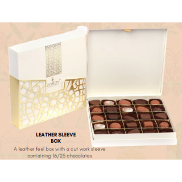 ZOROY Delight Series 16 chocolates - Leather Sleeve Box