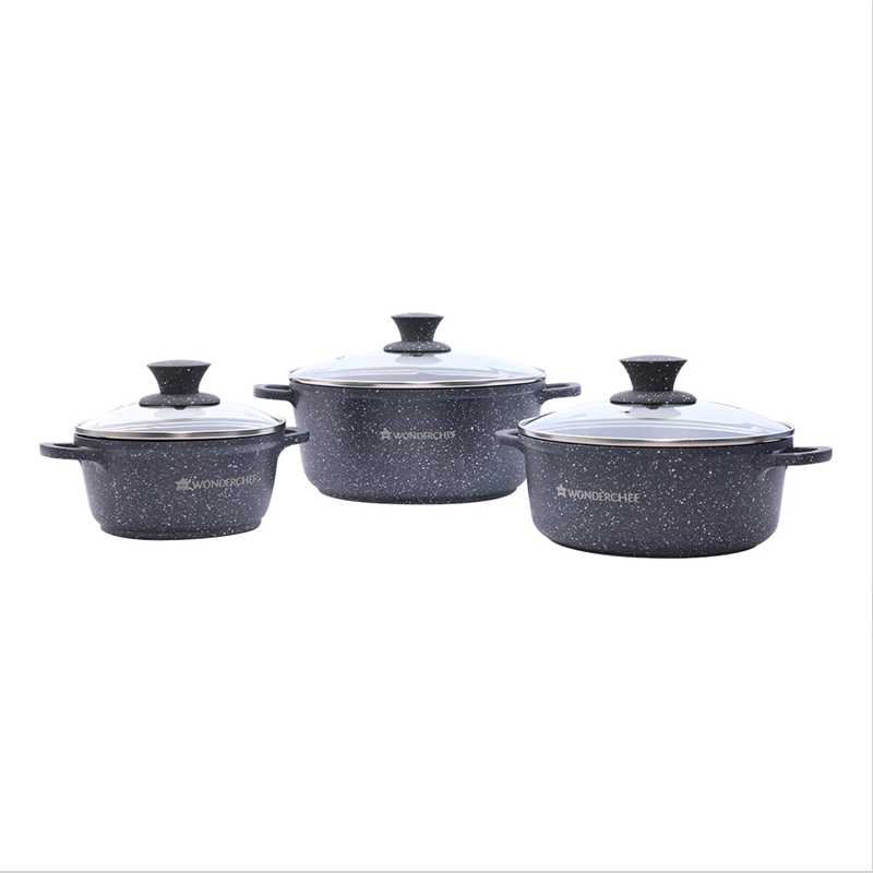 Wonderchef Granite Non-stick Casserole Set