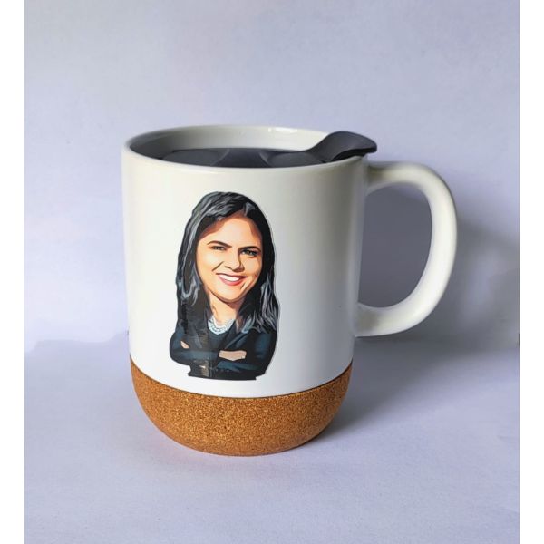 Premium Mug with employee caricature 