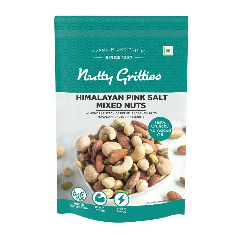 Nutty Gritties Salted Mixed Nuts - Roasted in Himalayan Pink Salt 100g