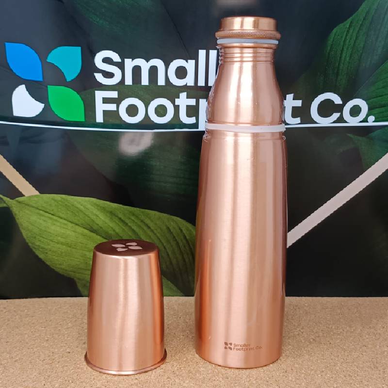 Copper Bottle with Glass