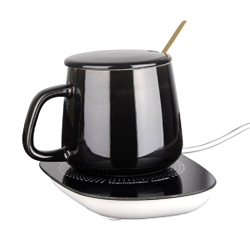 Ceramic Coffee OR Tea Mug with Warming Electric Induction - Black