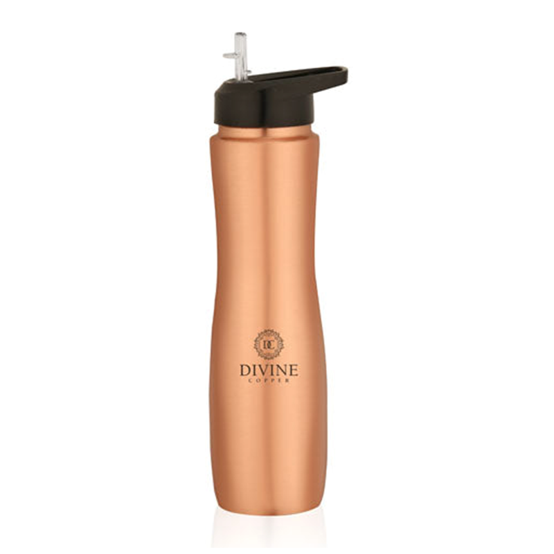 Divine Copper - Pure Copper Curve Sipper Bottle 700ml