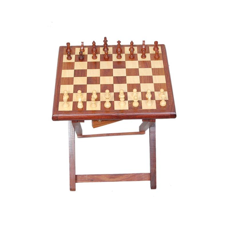 Wooden Folding Handmade Chess Board Set