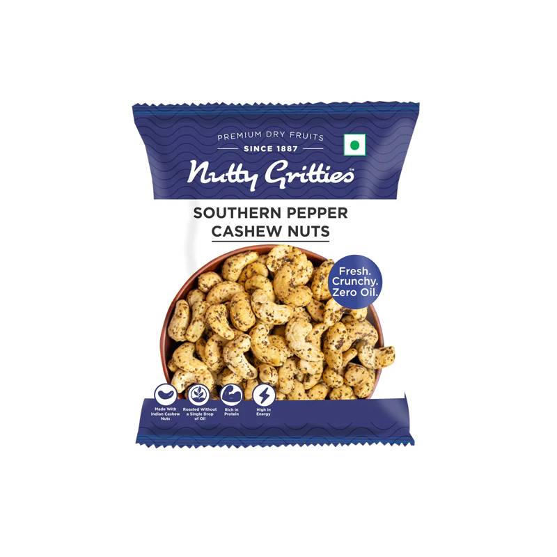 Nutty Gritties Southern Pepper Cashew Nuts - 21 g Each