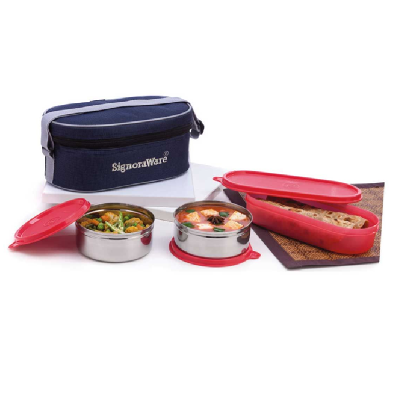 Signoraware Double Decker Steel Lunch Box