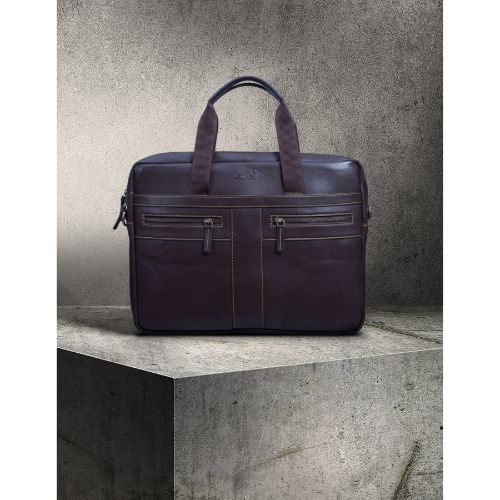 Lisbon Leather Office Brown Bag
