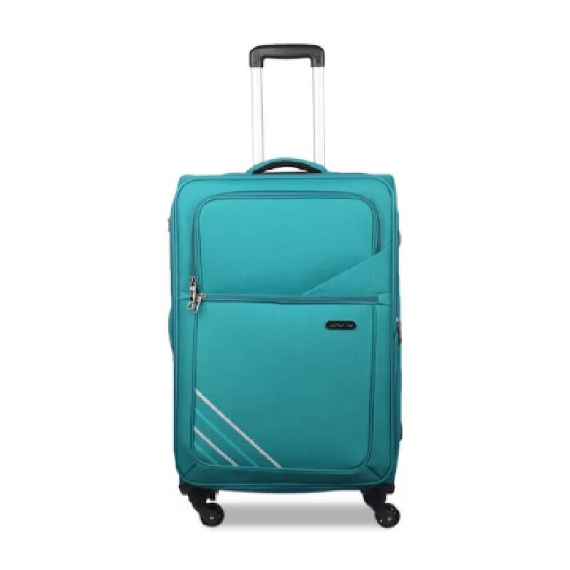 NOVEX Unisex Turquoise Blue Solid Soft Sided Trolley Luggage