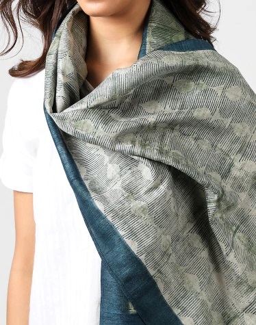 Silk Stole Tussar Printed