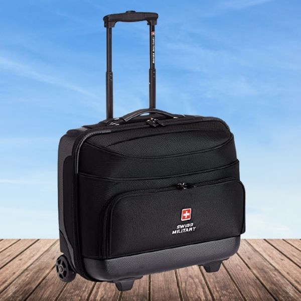 Swiss Military 45 Ltrs Black Laptop Trolley Bag