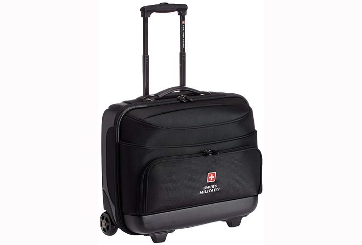 Swiss Military 45 Ltrs Black Laptop Trolley Bag